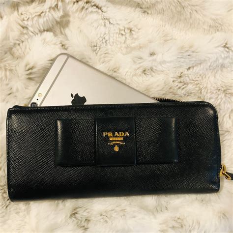 prada bow wallet|prada geldbeutel.